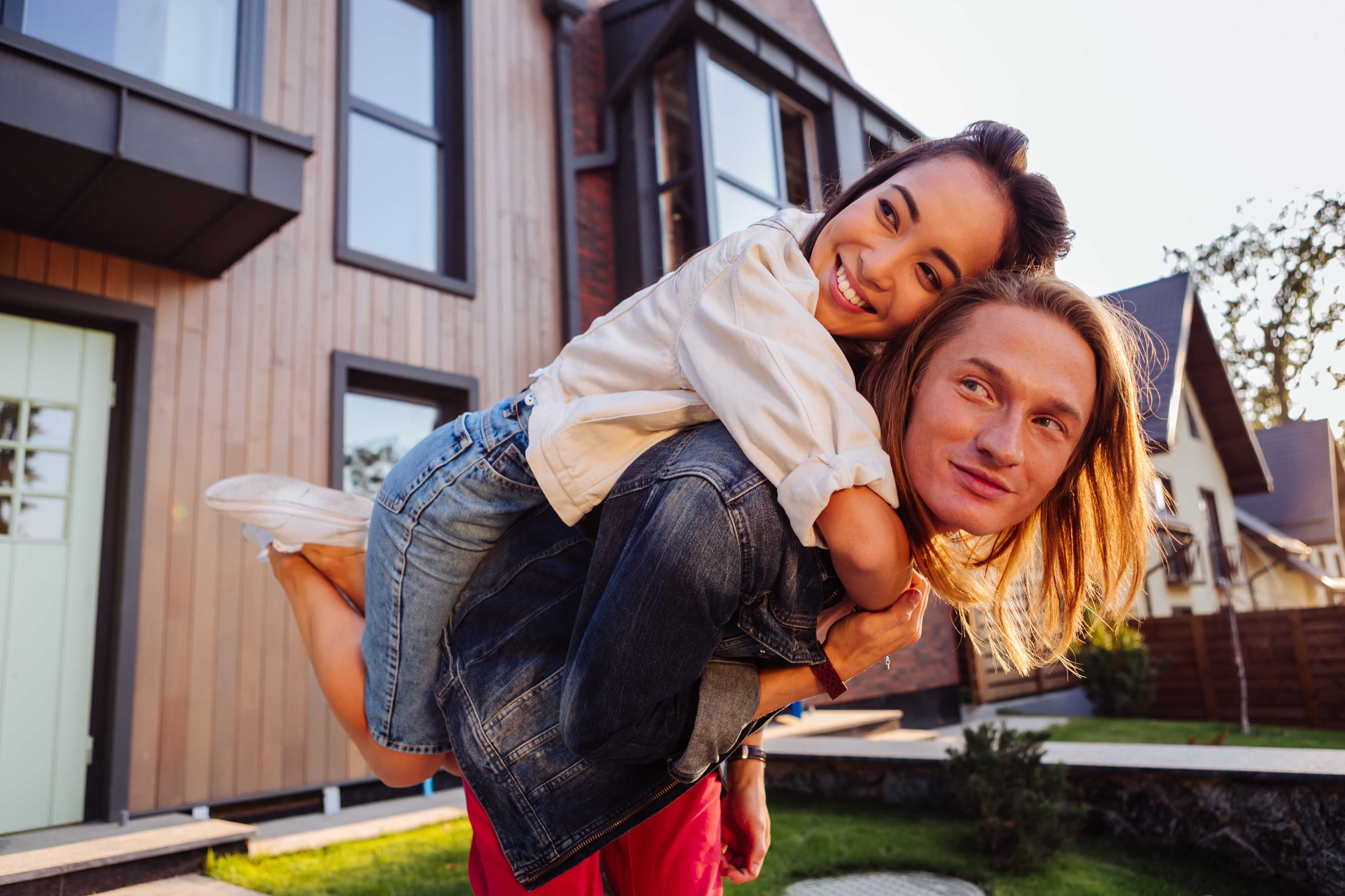 Couple purchasing a home